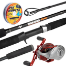 Kit Vara MANJUBA ADVANCE + Carretilha SPIDER BG E Linha Multi 65lb