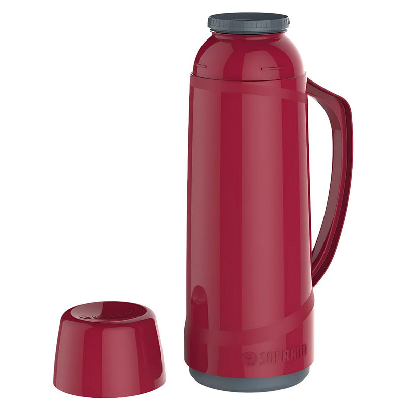 GARRAFA TERMICA CRISTAL 1L VERMELHA