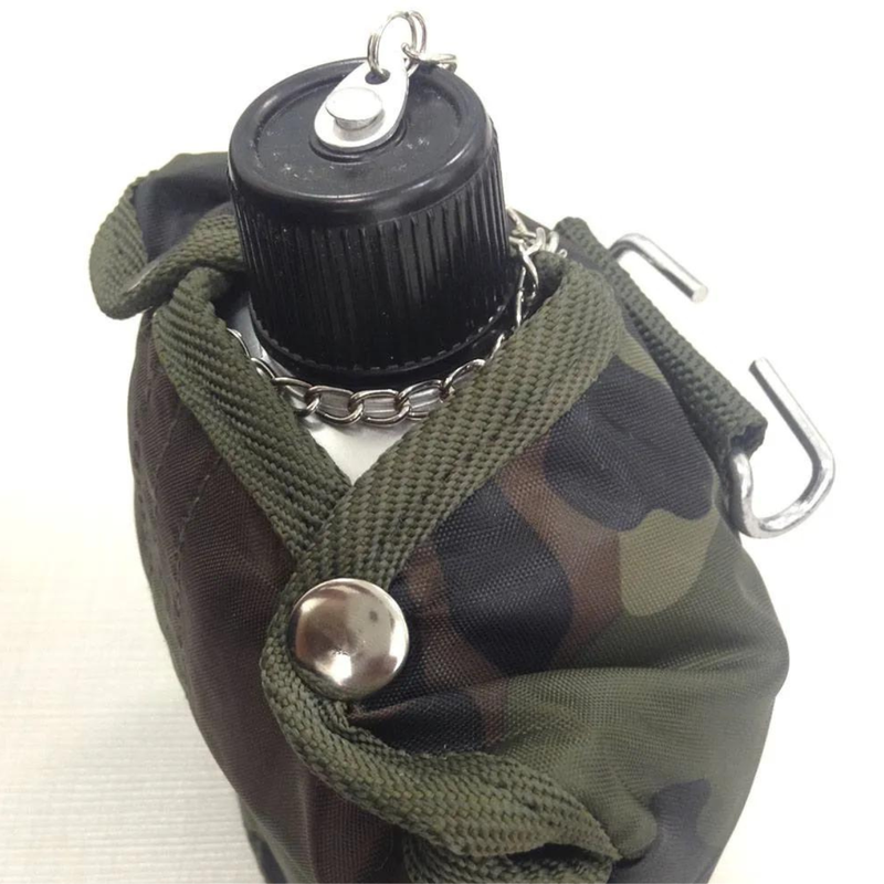 Cantil de Aluminio CAMUFLADO 900 ml Verde Militar NTK