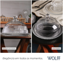 Queijeira Cristal com Tampa Império 20cm x 20cm x 13,5cm - Wolff