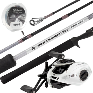 Kit Vara New Diamond 1,68m + Carretilha S22 e Linha mono