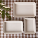 Conjunto 3 Refratários Linea Branco em Porcelana - Lyor