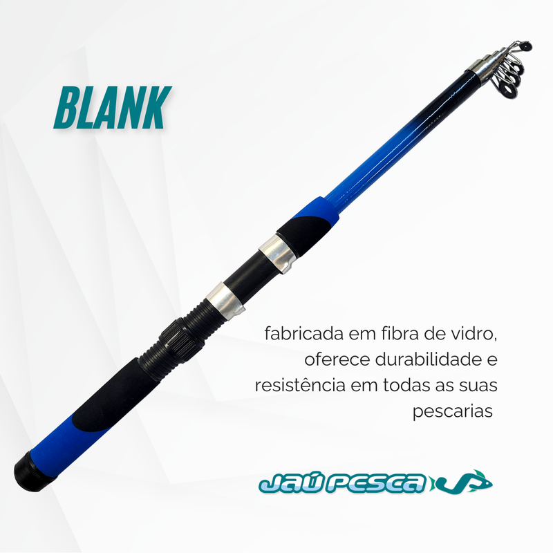 Vara Telescopica Molinete p/ 10 Lbs