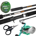 Kit Vara MANJUBA ADVANCE 20-50lbs + Carretilha SPIDER BG E Linha Multi 4x