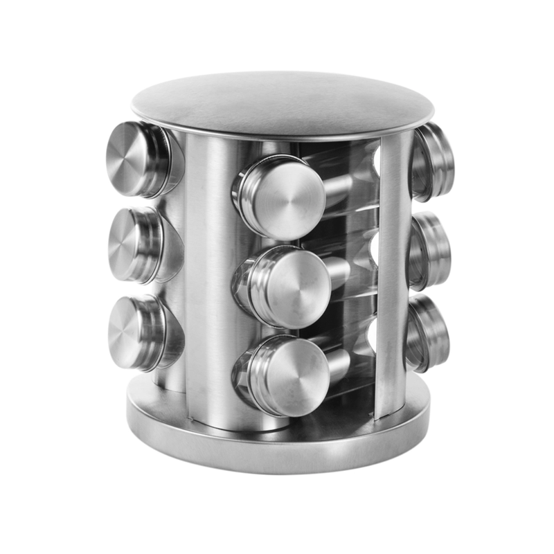 Porta Condimento Giratório Inox 12 pçs - Mimo Style