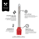 Pincel de Silicone  25,5cm Inox VR- Mimo Style