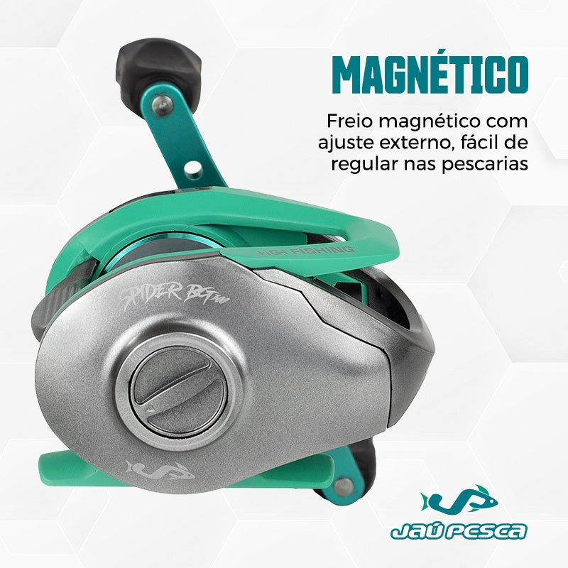 Carretilha SPIDER BG 300 Graphite Acqua 7.0:1 5+1 15kg