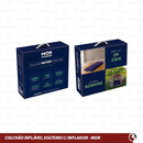 COLCHAO INFLAVEL SOLTEIRO CAMPING + BOMBA MANUAL