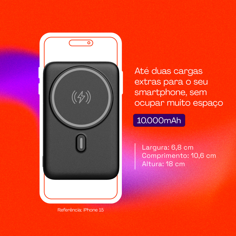 Power Bank PB10MAGBK-PB 10.000 MAH E 15W IND MGS BK