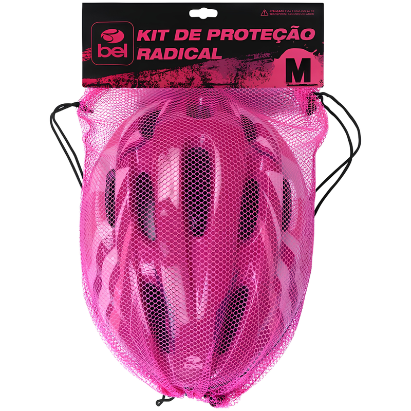 Kit Radical Proteção c/ Capacete EPS (M) Rosa –REf. 6102 – Belfix