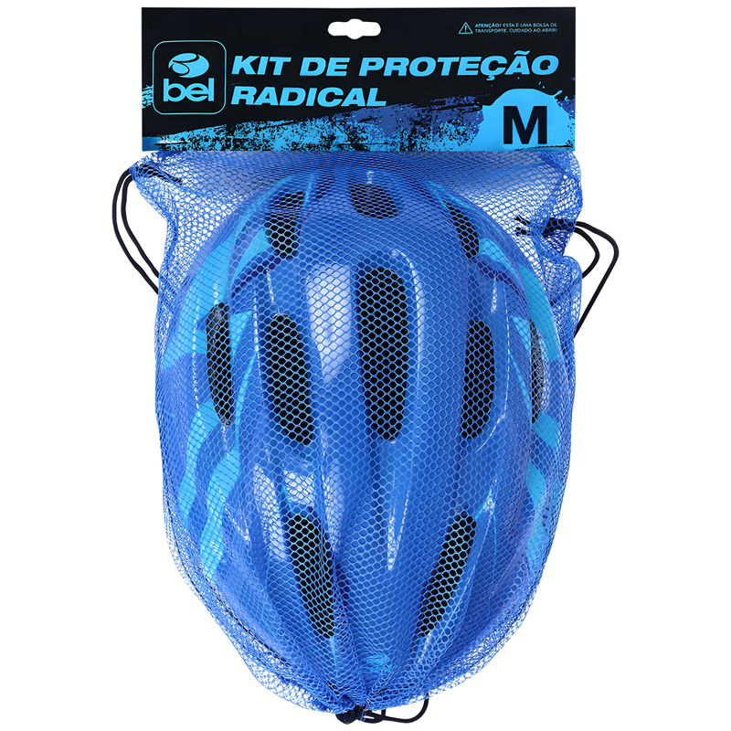Kit Radical Proteção c/ Capacete EPS (M) Azul Ref.6112- Redinha /Belfix