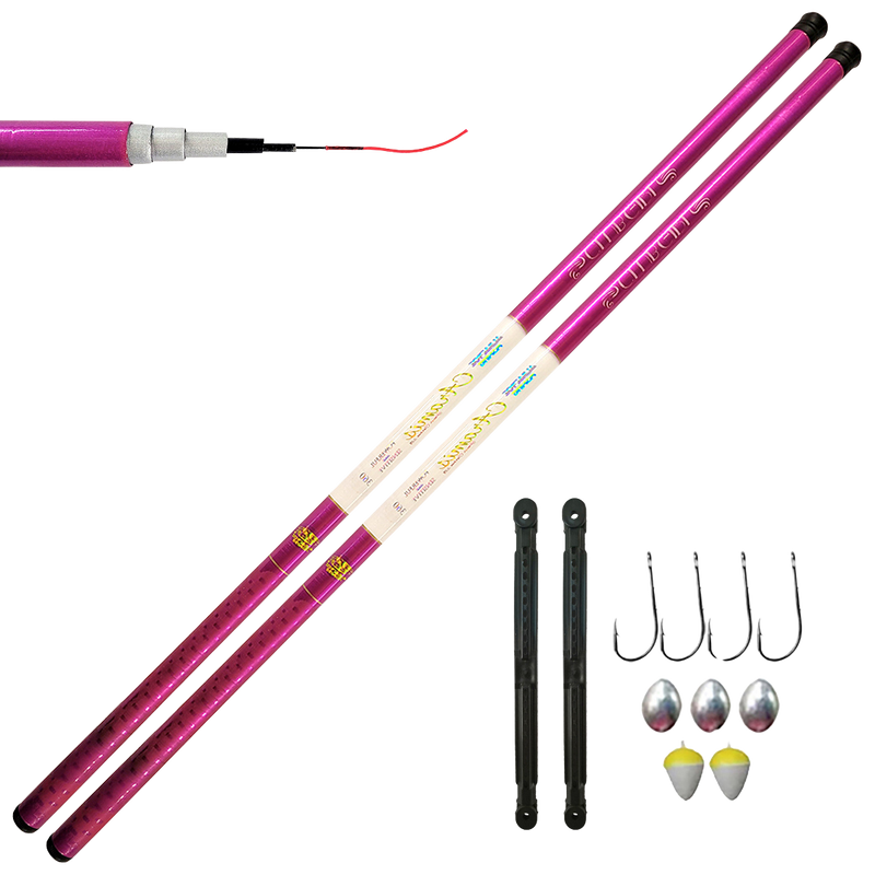 Kit 2 Varas Telescópica lisa CLUBE GIRL 2,70 mts e acessorios
