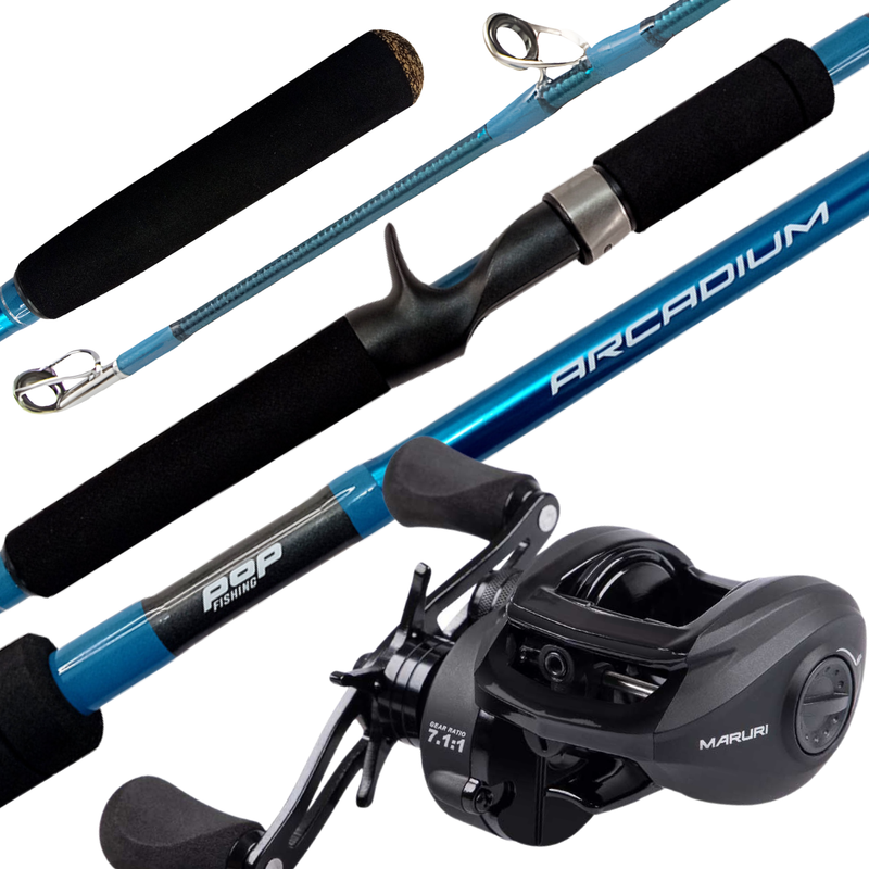 Kit Pesca Vara Arcadium 2,40mts 60lbs E Black Tamba Maruri
