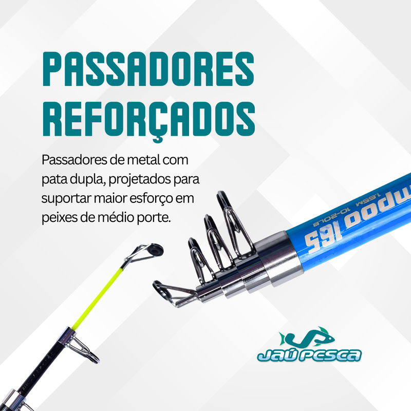 Kit De Pesca Duplo Vara + Molinete e Acessorios (Completo)