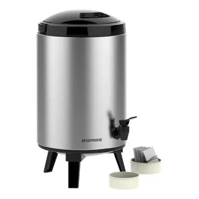 BOTIJAO PALACE 9,5L INOX/PRETO