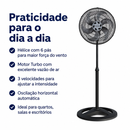 Ventilador de Coluna Turbo 6 Pás 40cm Preto 127V/220V – Ventisol