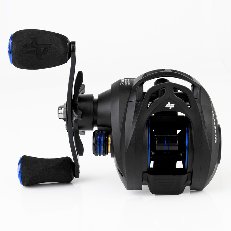 Capa + Carretilha Albatroz M21 Pro Black Blue 6 Rolamentos - Esquerda