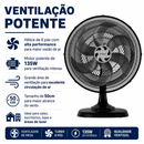 Ventilador de Mesa Turbo 6 Pás 50cm Preto 135W - Ventisol