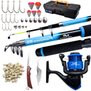 Kit De Pesca S200 Vara Molinete e Acessórios Meli Pesca Jau