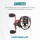 Kit De Pesca Vara Carretilha JP TAMBAQUI PRO 2,40 mts 60 lbs + LX e Linha