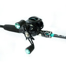 Kit de pesca Carretilha AGATA Acqua 1,50m + Carretilha M21 PRO Acqua Esquerda e Linha Mono