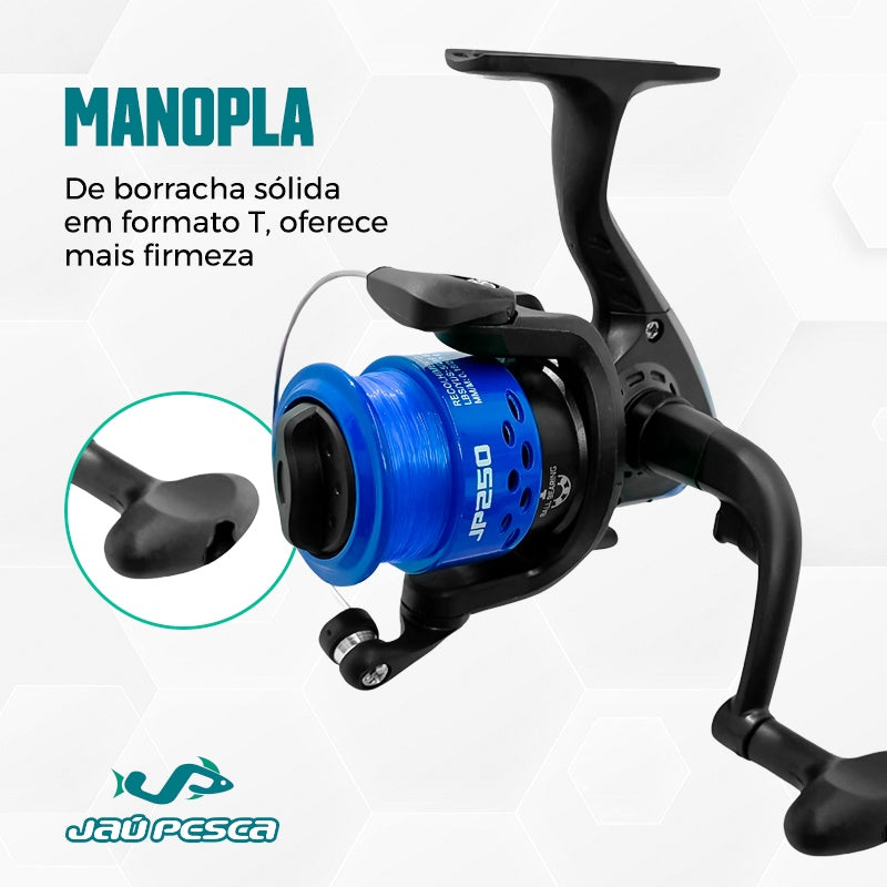 Kit De Pesca S200 Vara Molinete e Acessórios Meli Pesca Jau