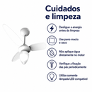 Ventilador de Teto Wind Inverter Branco Bivolt com Controle Remoto - Ventisol