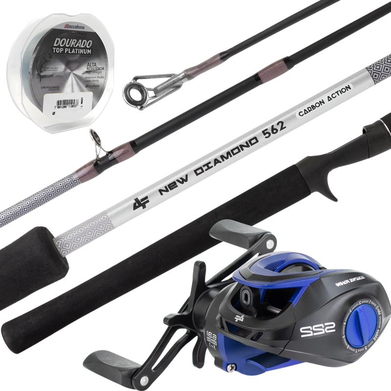 Kit Vara New Diamond 1,68m + Carretilha S22 e Linha mono