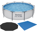 Piscina Bestway Original 3,05x3,05m 5200L + Lona e Capa Pro Max
