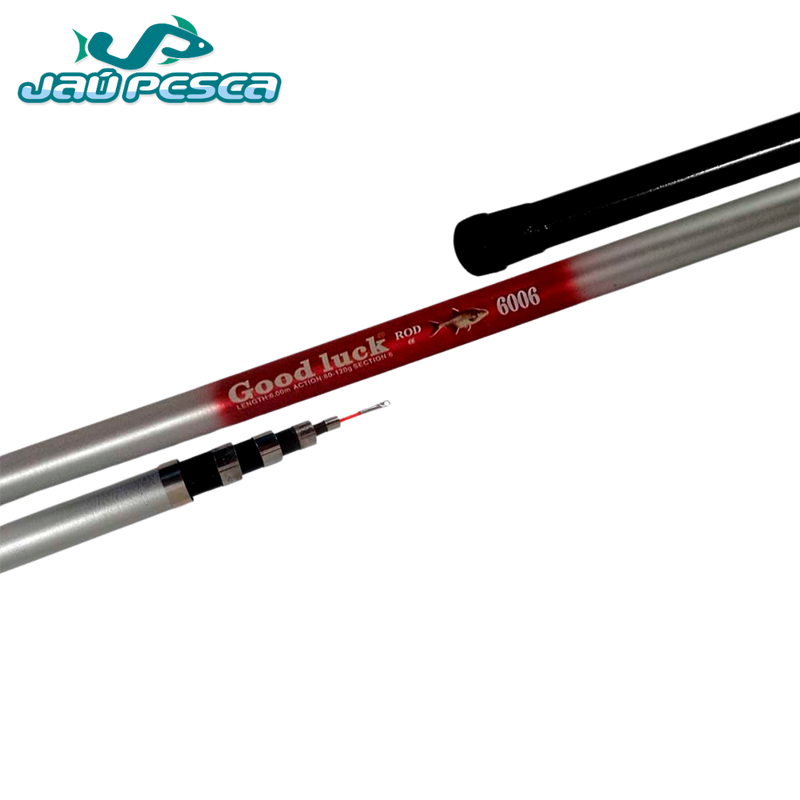 Kit 1 Vara Telescopica Gomo Longo JP Traíra 5,00 e Acessorios