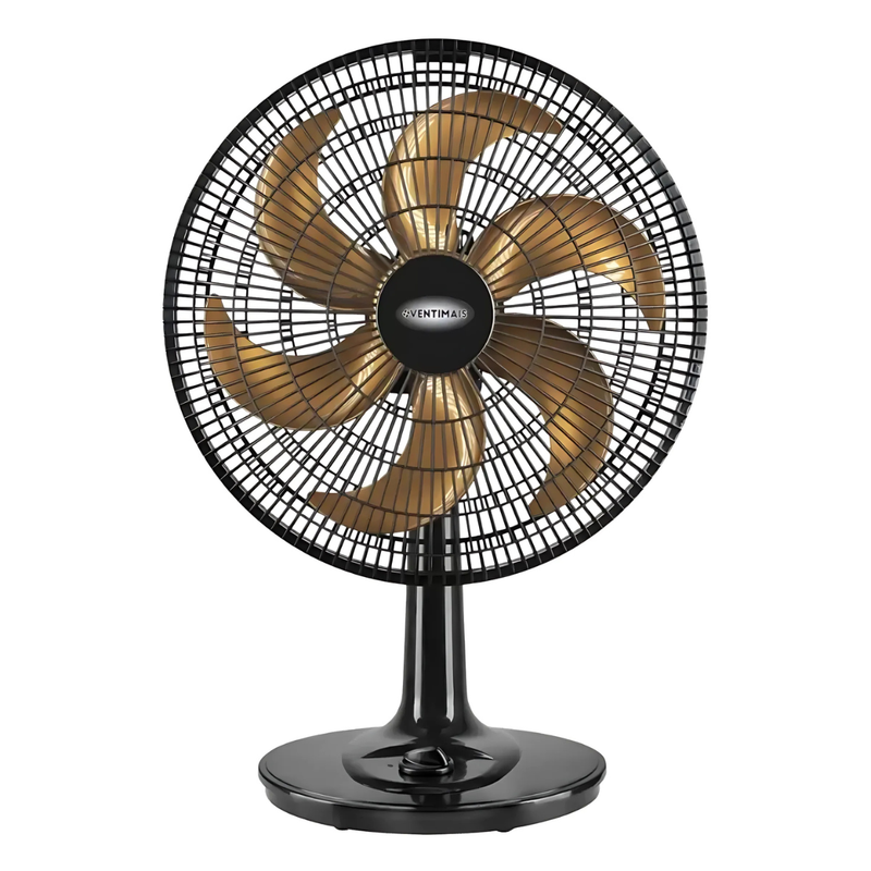 KIT 02 VENTILADORES OSC DE MESA 40CM TURBO PRETO/BRONZE 127V VENTIMAIS 126W