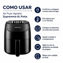 Fritadeira Air Fryer Supremma 4L Preta - Agratto