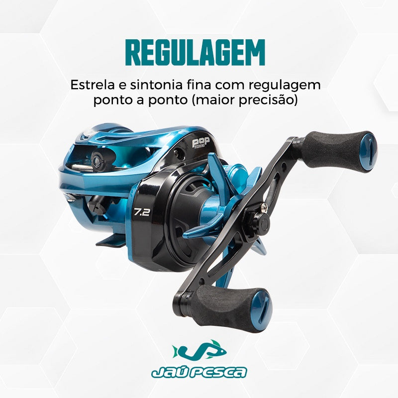 Kit Vara Carretilha JP TAMBAQUI PRO 2,40 mts 60 lbs + Arcadium BG e Linha