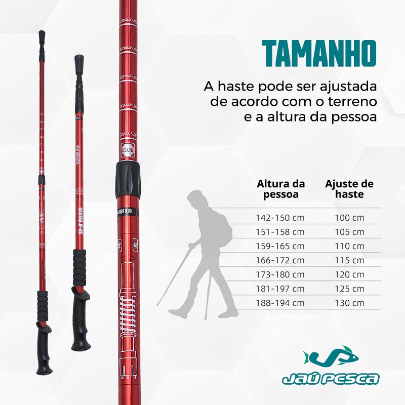 BASTÃO DE CAMINHADA ANTISHOCK JP-BC
