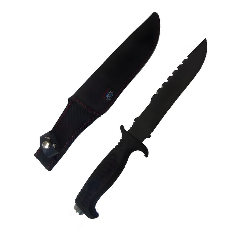 Faca Tatica Emborrachada K159B c/ Bainha Albatroz Fishing