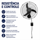 Ventilador de Parede New Premium 60cm Preto 147W - Ventisol