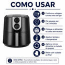 Fritadeira Air Fryer Agratto Supremma 6,2L Preta - Agratto