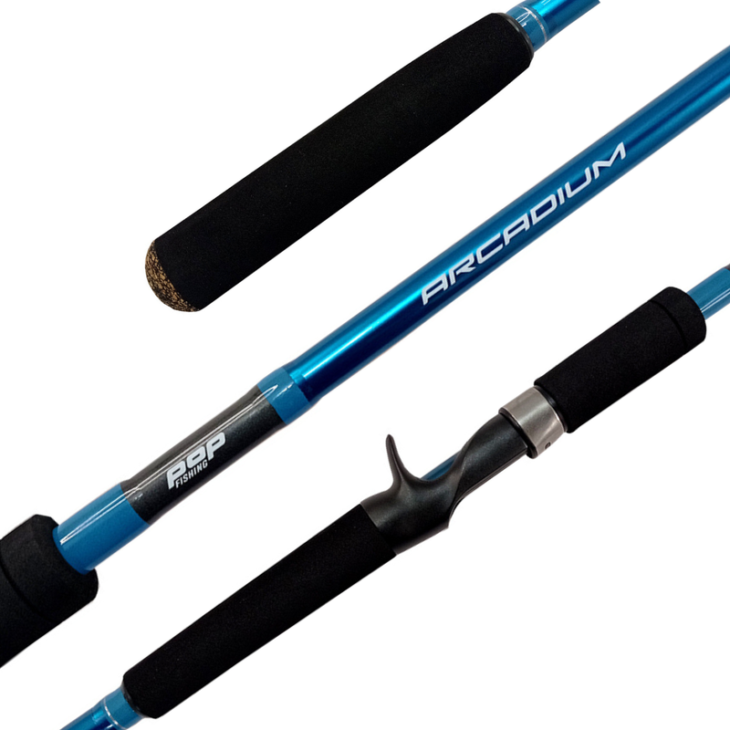 Kit de pesca Vara Carbono 2,40 + Carretilha Maruri ONI 8.1:1 6kg Direita  + Linha Multi