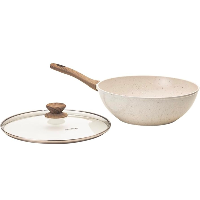Kit Frigideira 20cm + Wok Style Cook 28cm Marmol - Mimo Style