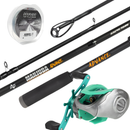 Kit Tamba Vara 2,40m 50Lbs e Carretilha BG e Linha Mono